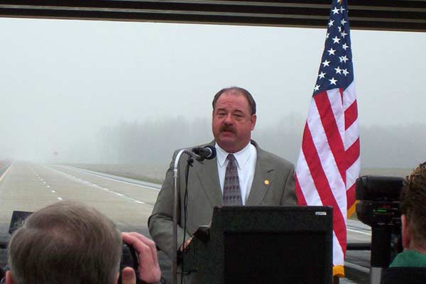 Lieutenant Governor and, on this day, Acting-Governor John Cherry spoke at length about the M-6/South Beltline project and echoed the under budget and ahead of schedule sentiments touched on by earlier speakers. 